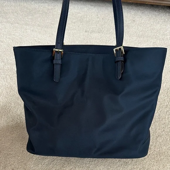 Michael Kors Navy Tote Bag with Gold Accents - Picture 6 of 7